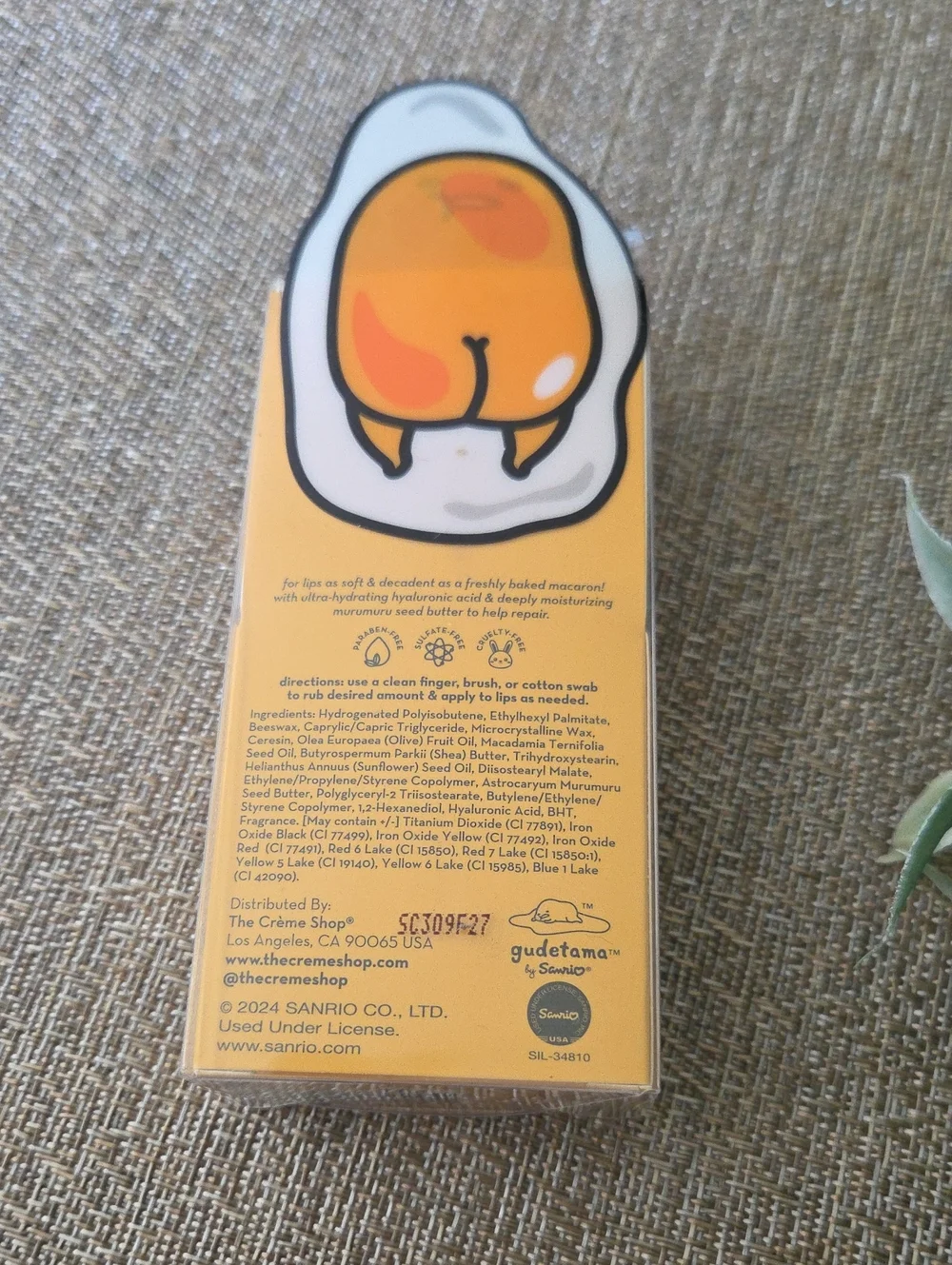 The Crème Shop x Gudetama Macaron Lip Balm – Yellow